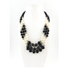 Exclusive necklace &quot;Merabella&quot; Agate, Pearls, 3-row