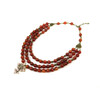 Exclusive necklace &quot;Sandra 2&quot; 3-row Carnelian facet