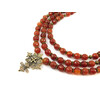 Exclusive necklace &quot;Sandra 2&quot; 3-row Carnelian facet