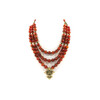 Exclusive necklace &quot;Sandra 2&quot; 3-row Carnelian facet