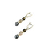 Exclusive earrings &quot;Early mist&quot; Agate face, Labrador, Topaz face