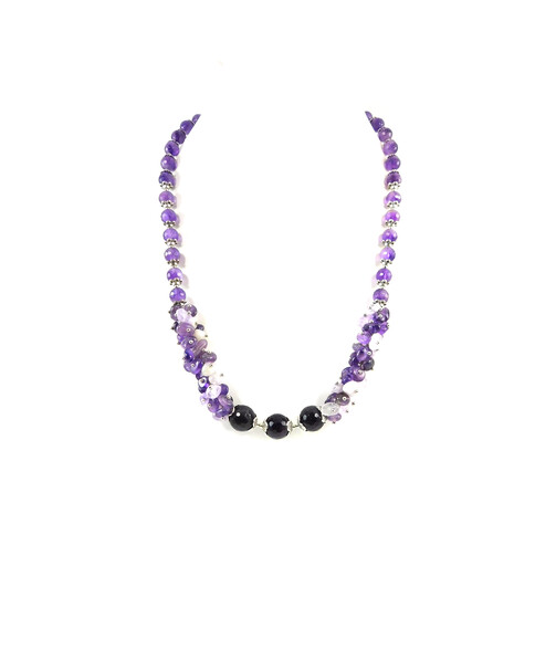 Exclusive necklace "Mont Blanc" Amethyst facet, crumb