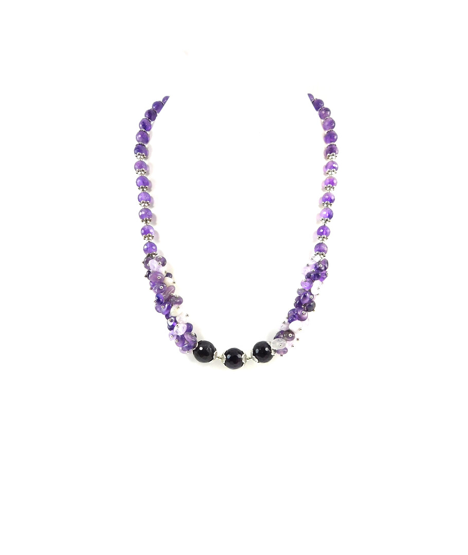 Exclusive necklace "Mont Blanc" Amethyst facet, crumb