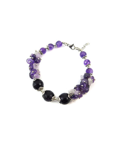 Exclusive bracelet "Mont Blanc" Amethyst facet, crumb