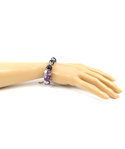 Exclusive bracelet "Mont Blanc" Amethyst facet, crumb