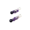 Exclusive earrings &quot;Mont Blanc&quot; Amethyst facet, crumb