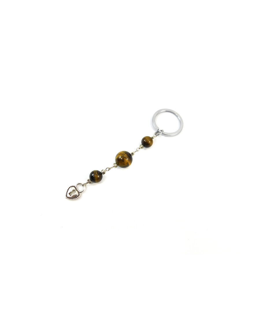 Exclusive key ring "Heart" Tiger's eye