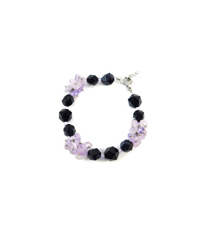 Exclusive bracelet "Lavender freshness" Aventurine polyhedron