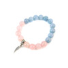 Exclusive bracelet &quot;Monica&quot; Aquamarine, Rose Quartz