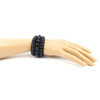 Exclusive three-row Aventurine leather bracelet