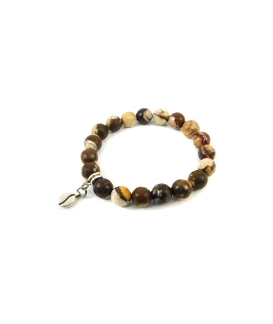 Exclusive bracelet "Coffee" Jasper facet