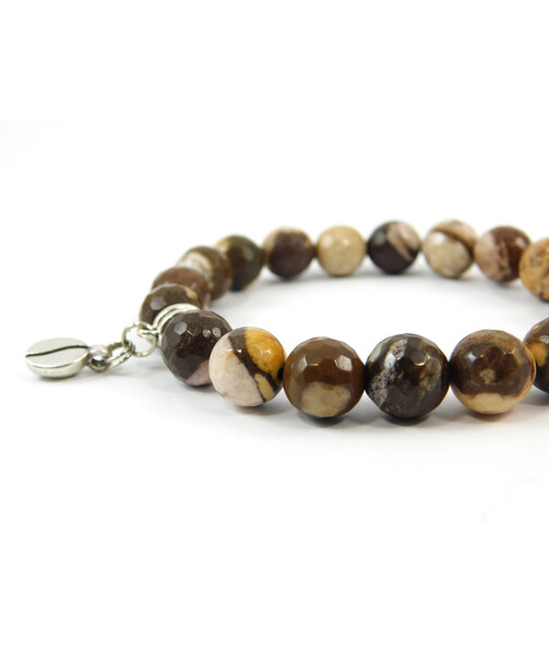 Exclusive bracelet "Coffee" Jasper facet