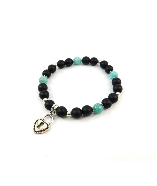 Exclusive bracelet "Mix" Amazonite Shungite