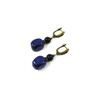 Exclusive earrings &quot;Charlotte&quot; lapis lazuli, shungite