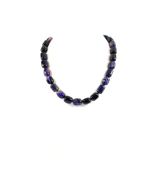 Exclusive Agate barrel necklace