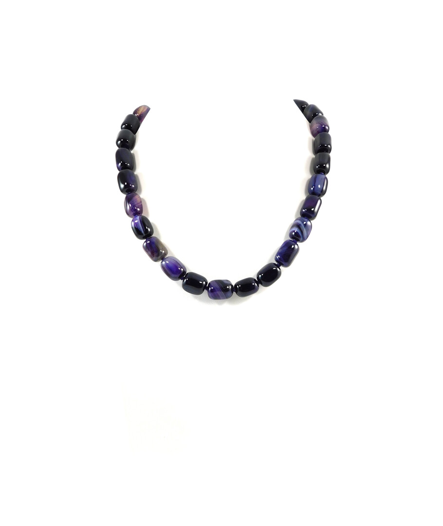 Exclusive Agate barrel necklace