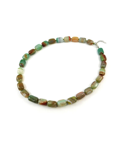 Exclusive Agate barrel necklace