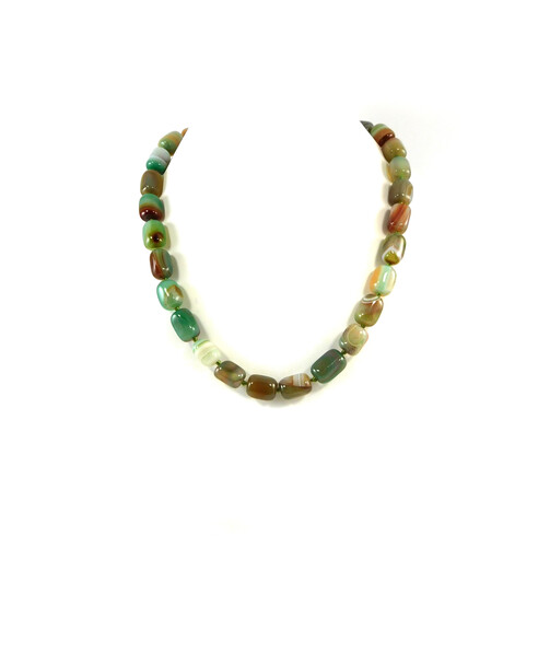 Exclusive Agate barrel necklace