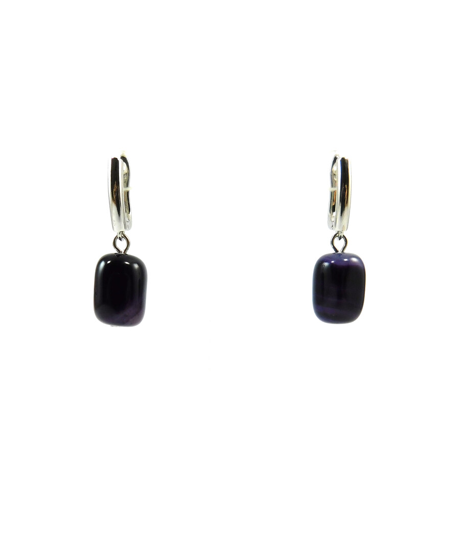 Exclusive Agate barrel earrings