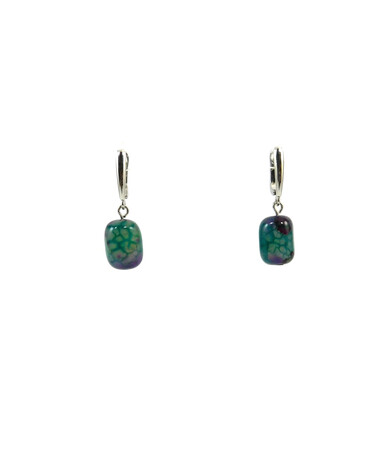 Exclusive Agate barrel earrings