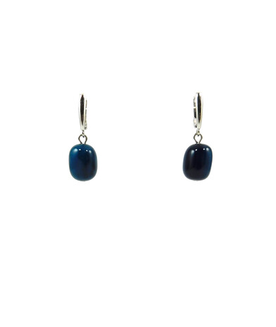 Exclusive Agate barrel earrings