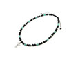 Exclusive necklace &quot;Lion&quot; Tourmaline, Amazonite, weaving