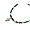 Exclusive necklace &quot;Lion&quot; Tourmaline, Amazonite, weaving