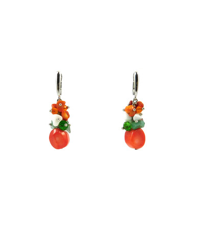 Exclusive orange coral earrings