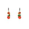 Exclusive orange coral earrings