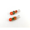 Exclusive orange coral earrings