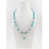 Exclusive necklace &quot;Aqua pearls&quot; Aquamarine, Pearls