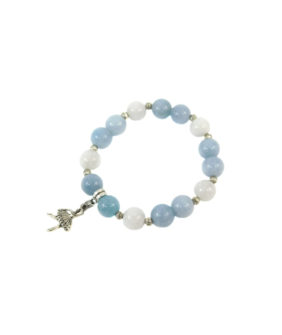 Exclusive bracelet "Monica" Aquamarine, Adular