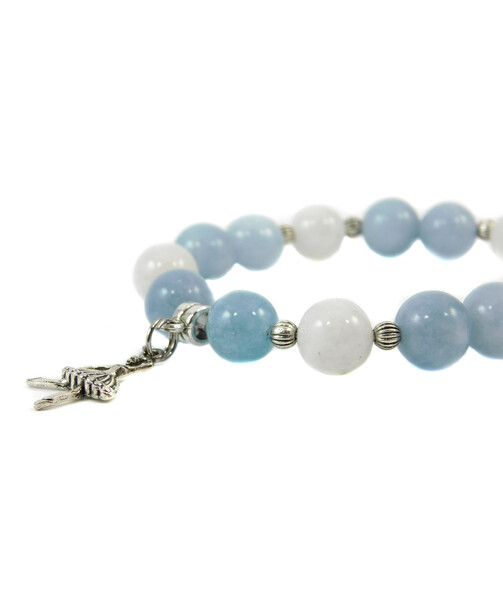 Exclusive bracelet "Monica" Aquamarine, Adular