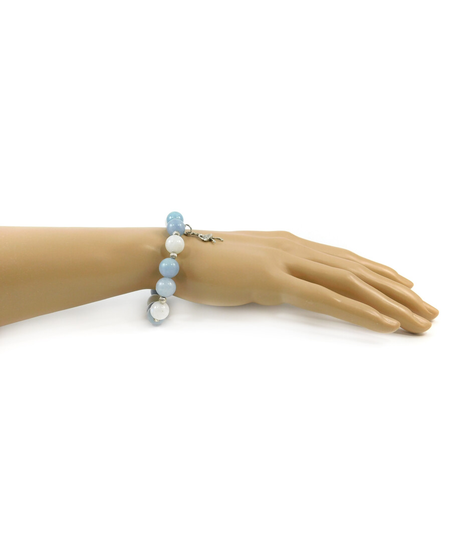 Exclusive bracelet "Monica" Aquamarine, Adular