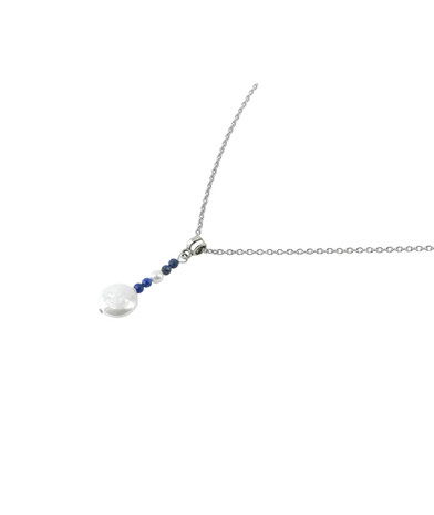 Exclusive pendant "Patricia" Mallorca round, lapis lazuli facet