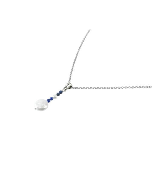 Exclusive pendant "Patricia" Mallorca round, lapis lazuli facet