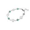 Exclusive bracelet &quot;Patricia&#039;s Heart&quot; Majorca round, Amazonite