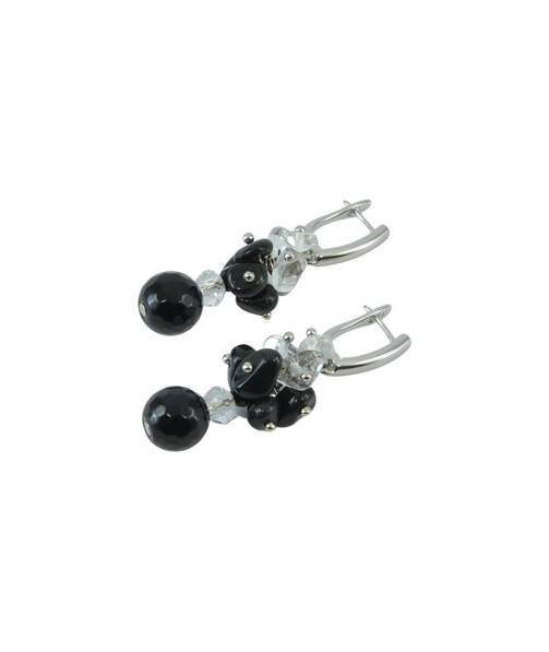 Exclusive earrings "Crystal Agate" Agate faces