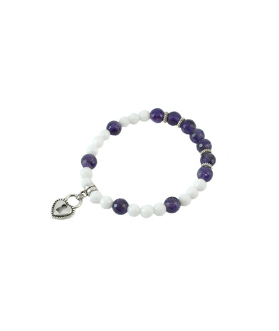 Exclusive bracelet "Mix" Amethyst facet, Agate facet