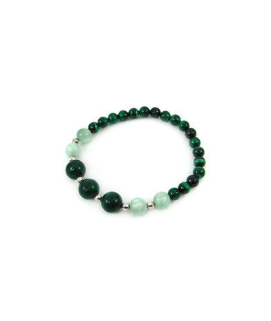 Exclusive Malachite, Angelite bracelet