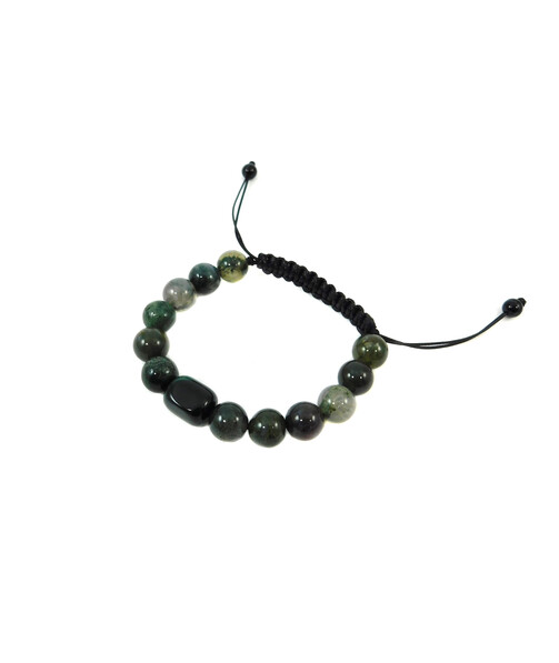 Shambhala bracelet "Zola" Jasper, Agate barrel