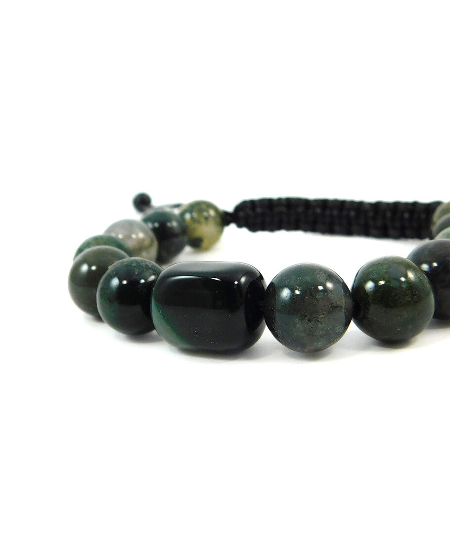 Shambhala bracelet "Zola" Jasper, Agate barrel