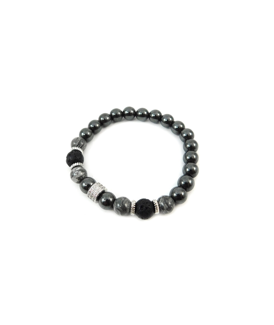 Exclusive bracelet "Nita" Hematite, Jasper, Lava