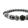 Exclusive bracelet &quot;Nita&quot; Hematite, Jasper, Lava