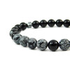 Exclusive bracelet &quot;Nita&quot; Agate, Obsidian, Hematite cube