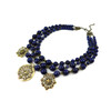 Exclusive necklace &quot;Lazuli Charm2&quot; Lapis lazuli, 3 rows