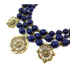 Exclusive necklace &quot;Lazuli Charm2&quot; Lapis lazuli, 3 rows