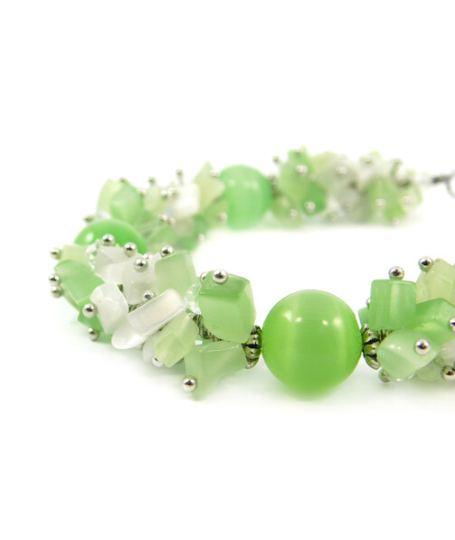 Exclusive bracelet "Lime freshness" Cat's eye