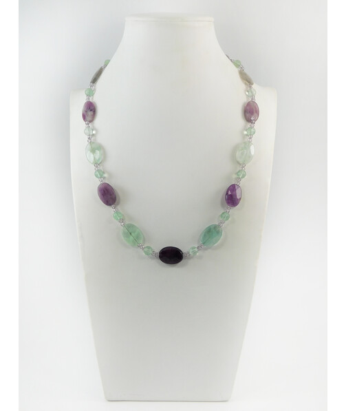 Exclusive necklace "Doria" Fluorite, oval facet