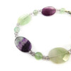 Exclusive bracelet &quot;Doria&quot; Fluorite, oval face